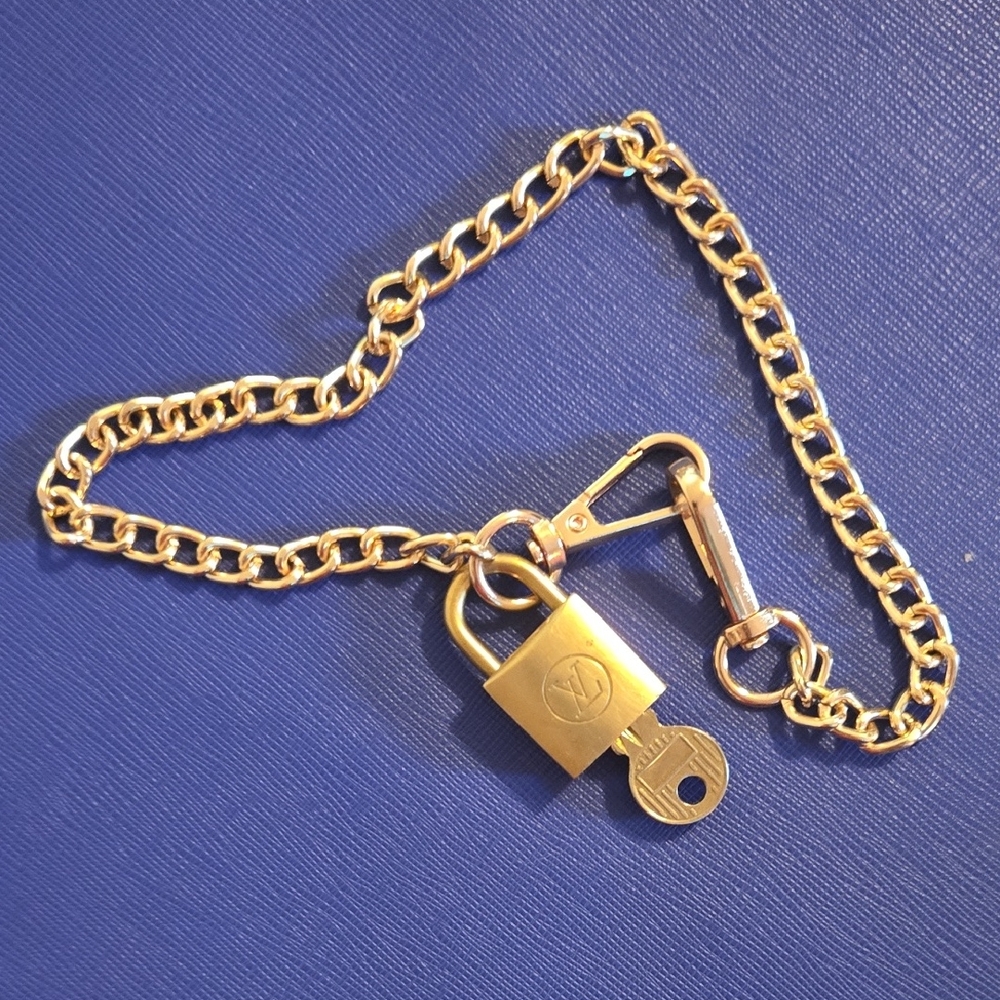 Louis Vuitton Gold Chain with Padlock